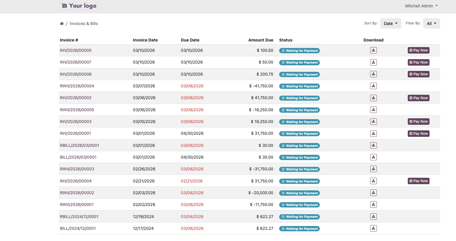Portal Invoice Download Banner