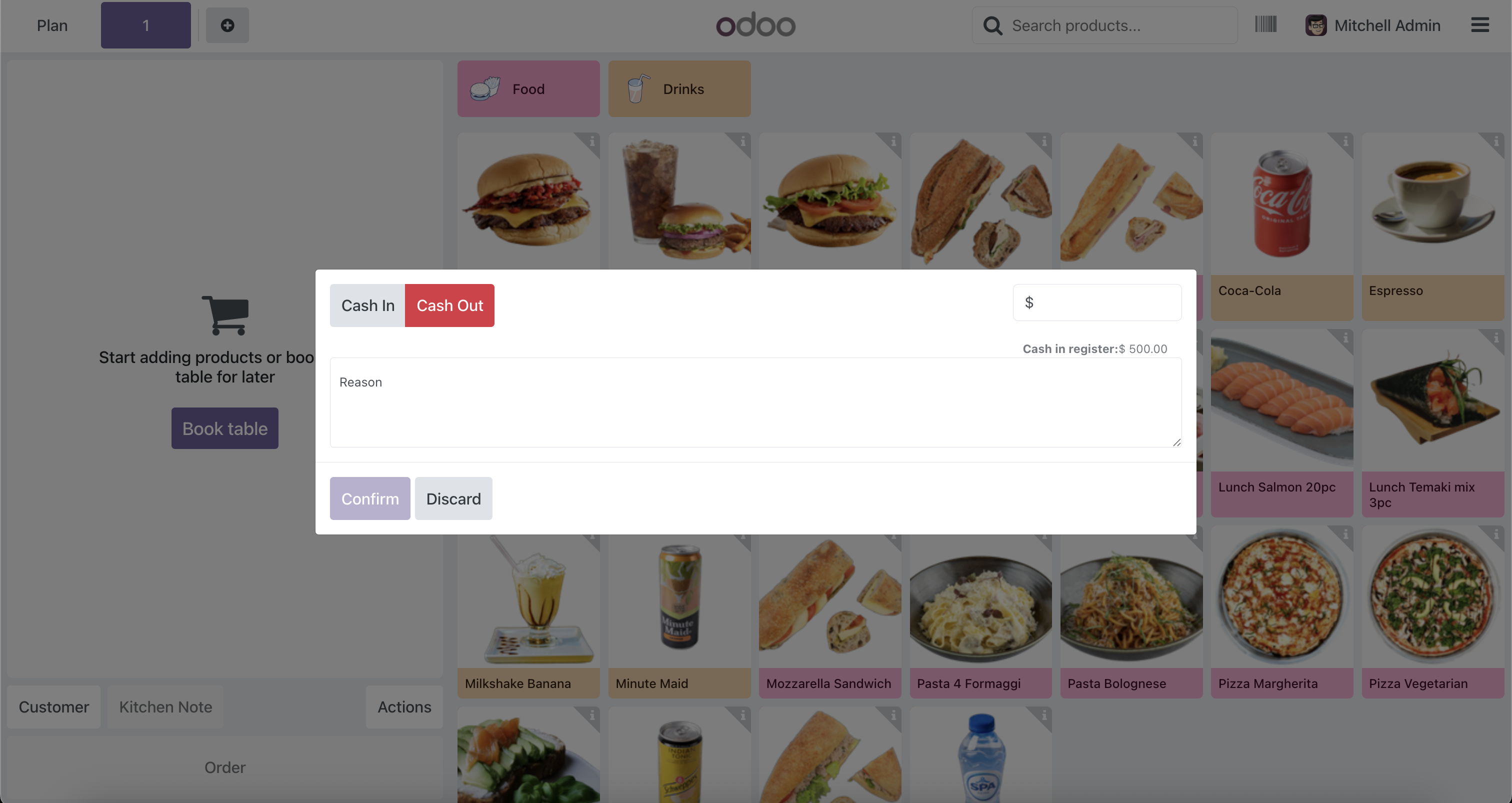 POS Cash Out Restriction Popup