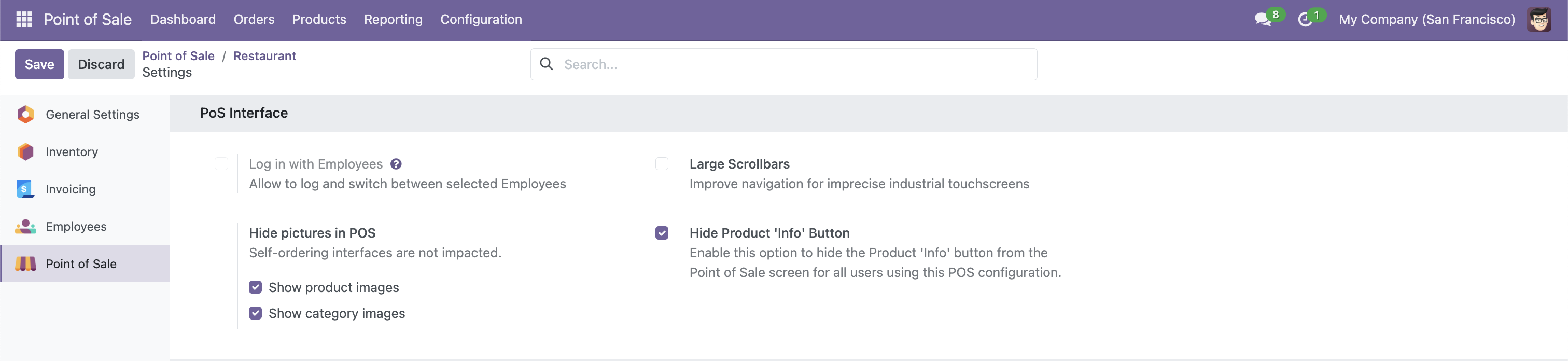 POS Configuration