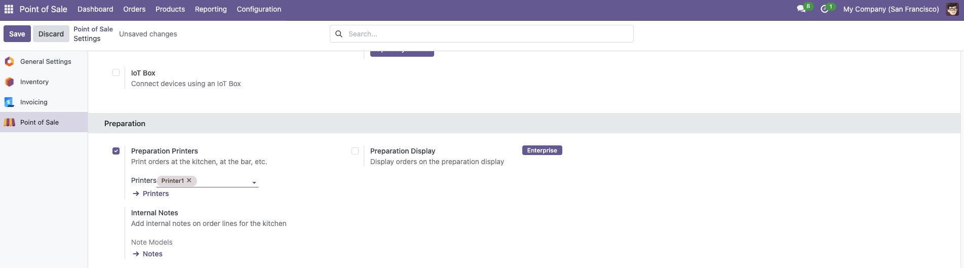 POS Configuration