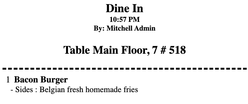 Kitchen Receipt