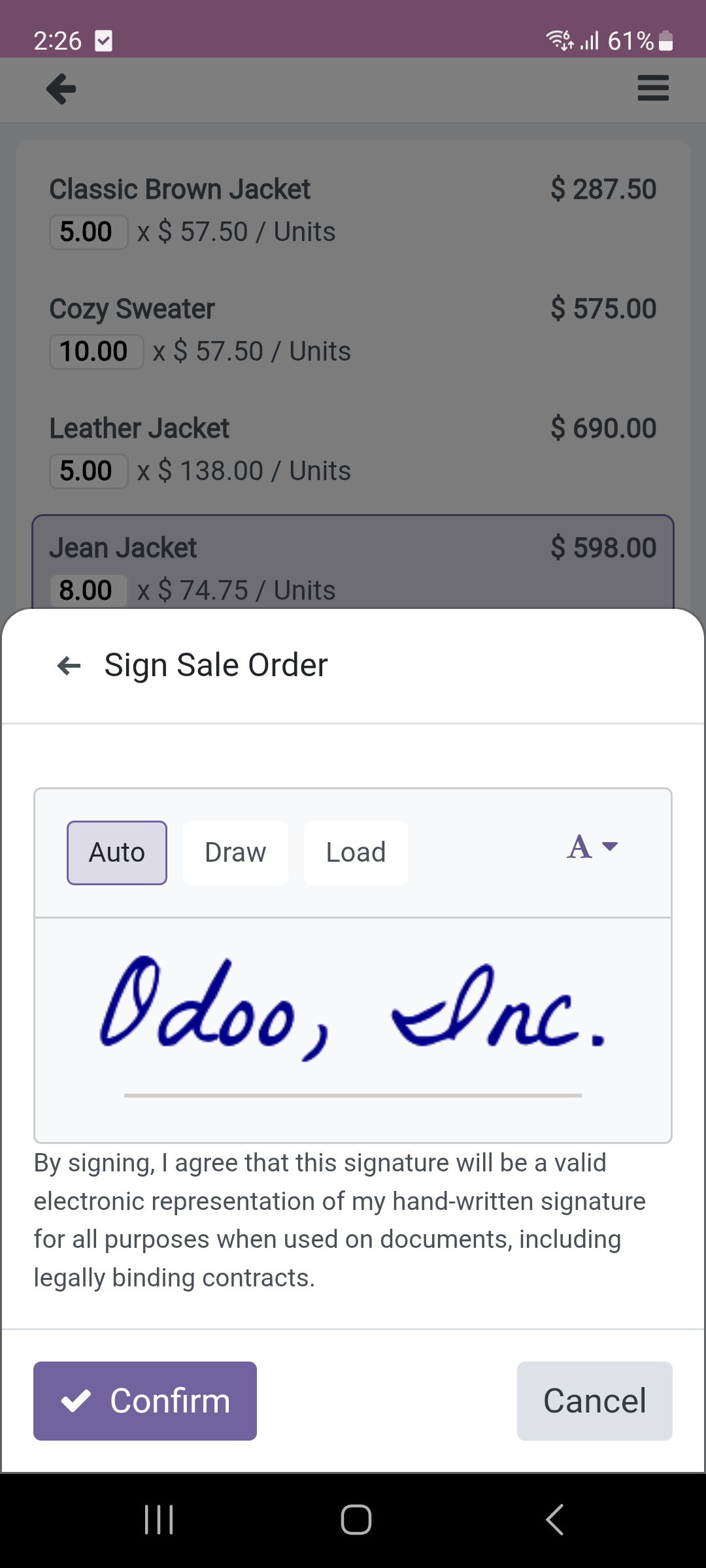 Customer Signature Capture