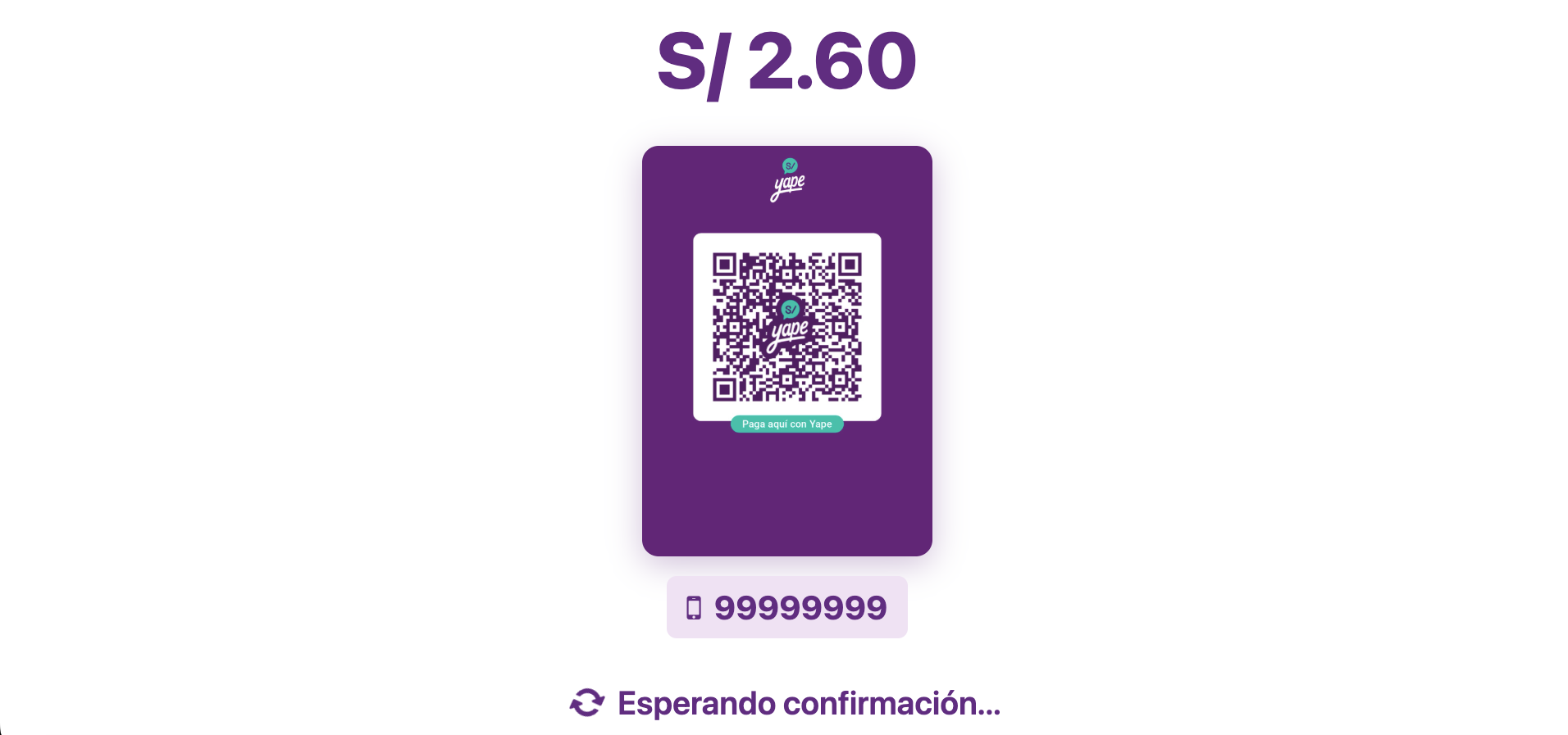 Pantalla Cliente Yape