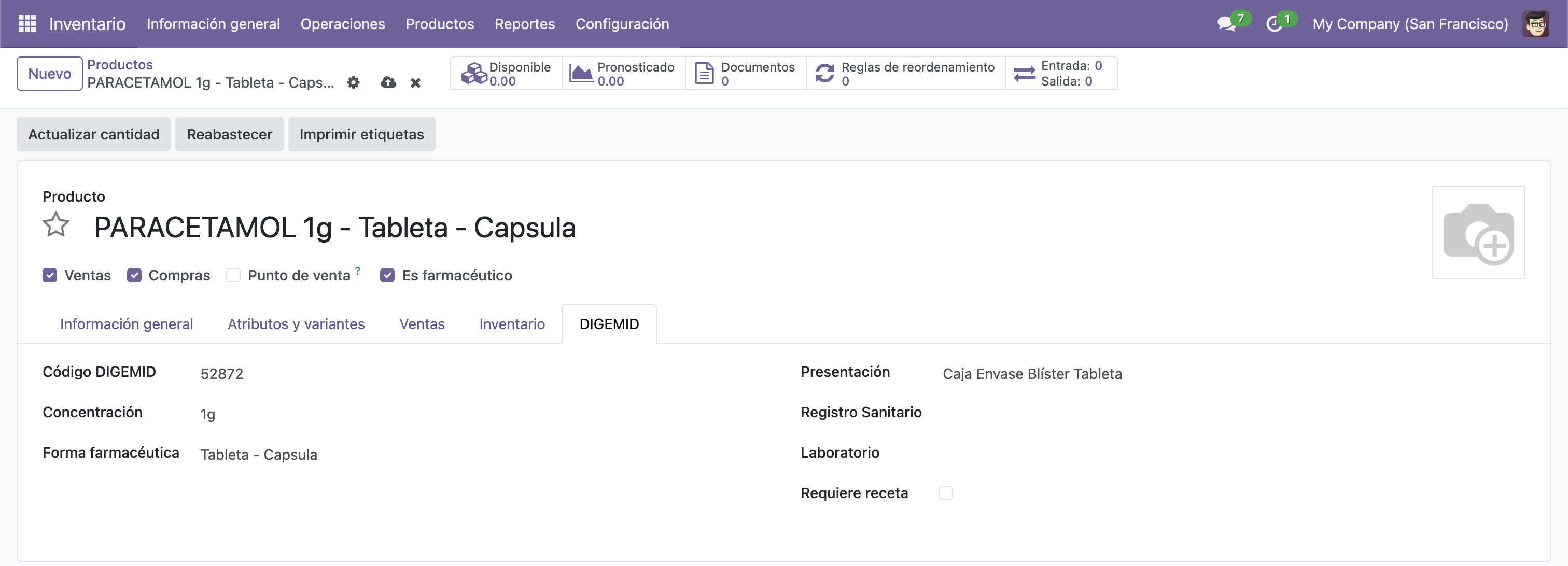 Autocompletado DIGEMID