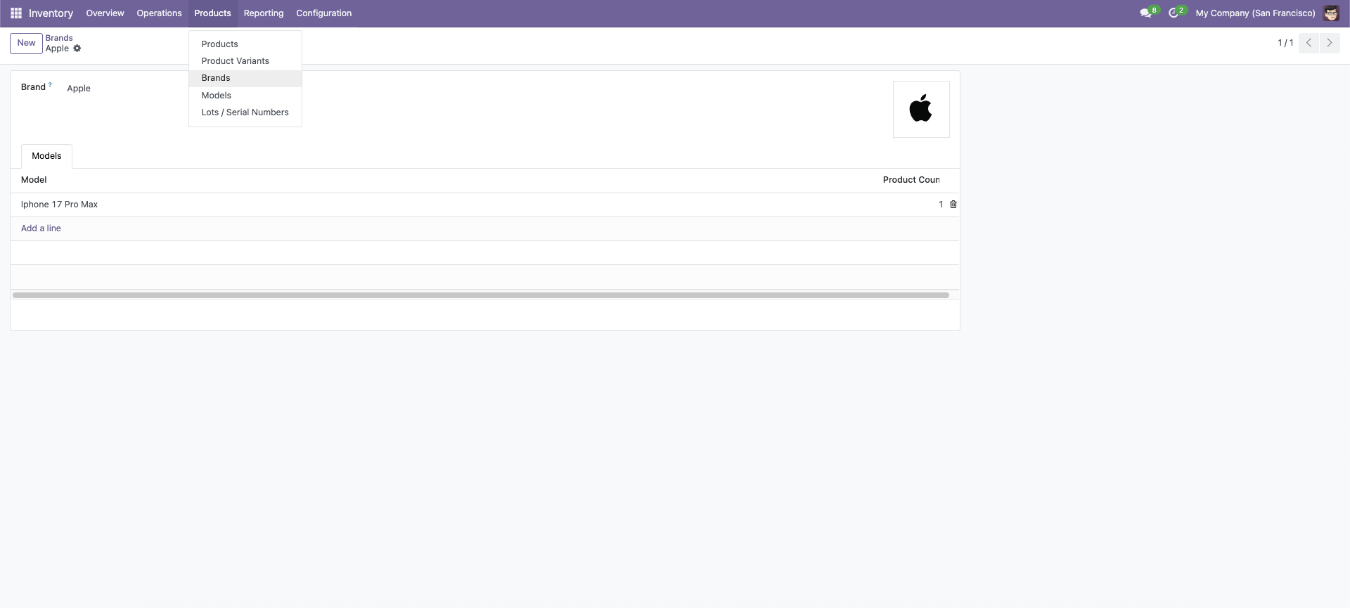 Product Mobile - Product Template with Brand and Model