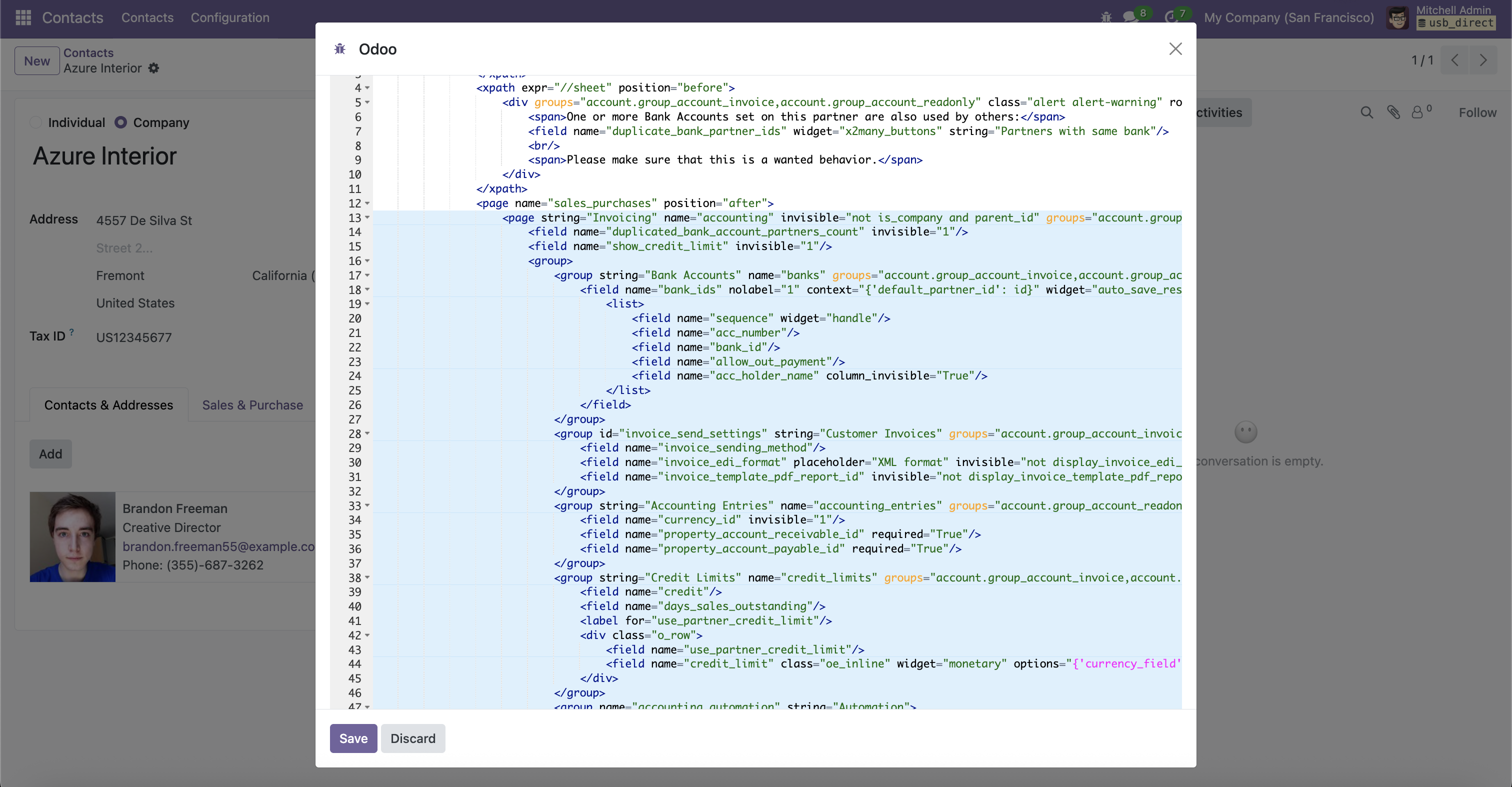XML Inspector - XML View Opens